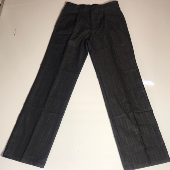 Black Pinstripe Pants size 29 Outseam 42 - Picture 3 of 8